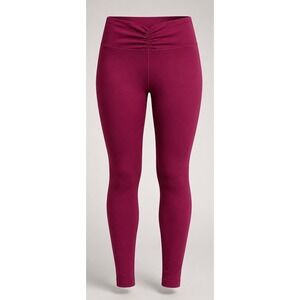 Something Navy Bandier Womens Leggings XS Ruched High Rise Jam Stretch Yoga